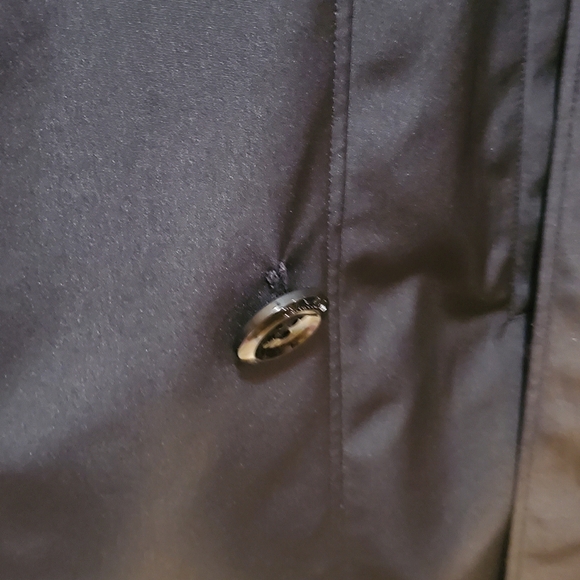 Calvin Klein Classic Black Double-Breasted Trench Coat - Picture 8 of 15